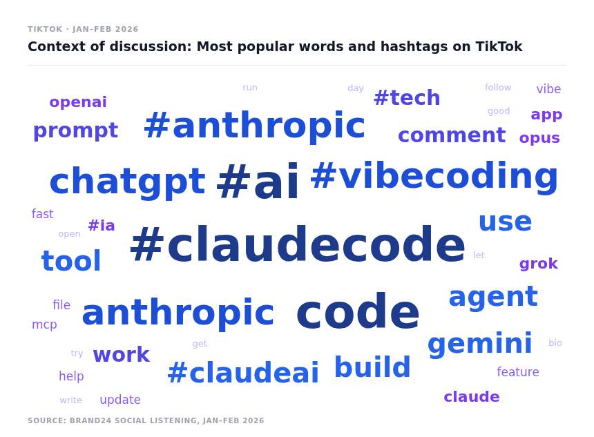 claude use case report tiktok context of discussion word cloud