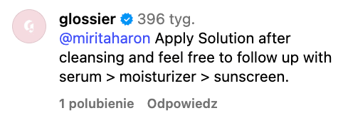 Commentaire Glossier - réponse au problème posé.