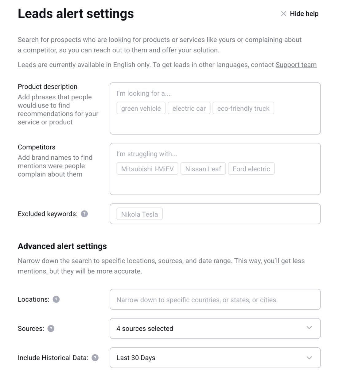 Leads by awario - mise en place