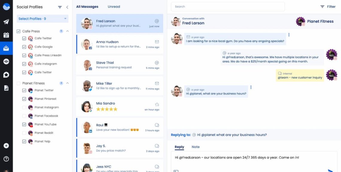 vista social dashboard