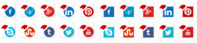 flat-christmas-colored-social-media-icon-pack
