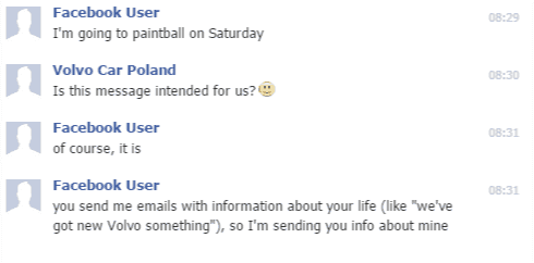 facebook chat volvo