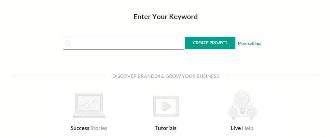 enter your keyword brand24 project configuration