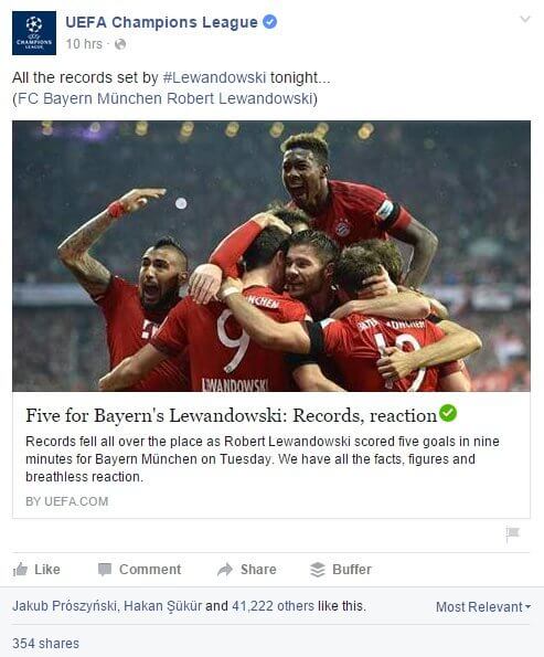 lewandowski redes sociales uefa champions league brand24