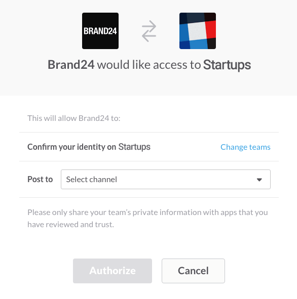 access brand24 integration with slack