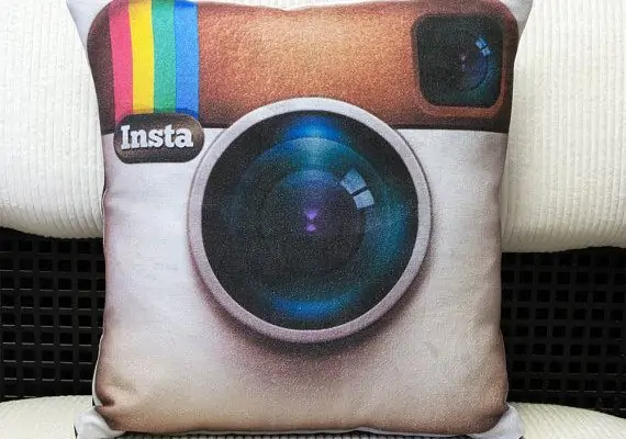 instagram pillow Instagram logo