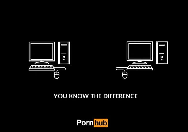 know the differennce pornhub