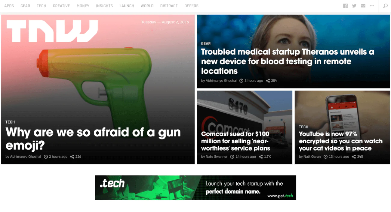 thenextweb Dónde obtener las últimas noticias sobre tecnología