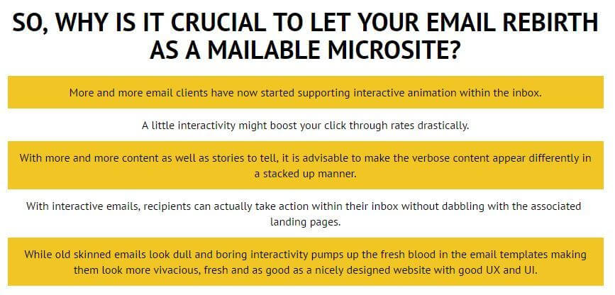 email monks email as a microsite