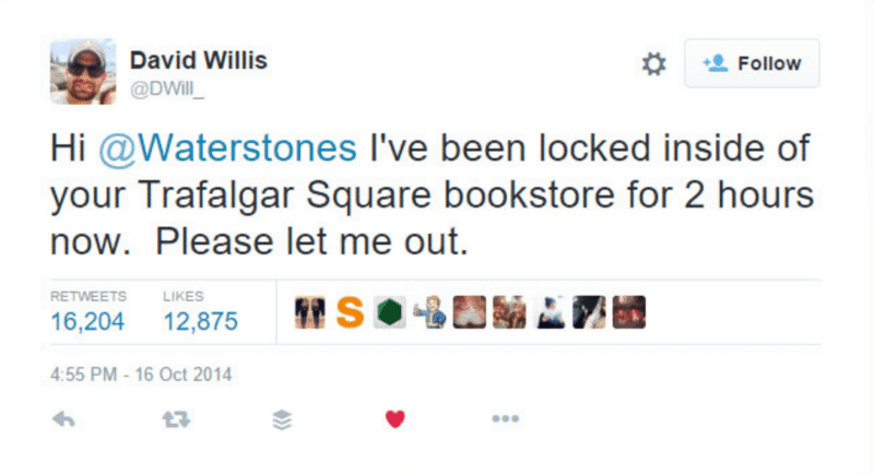 Freeing the man locked in Waterstones Bookstore