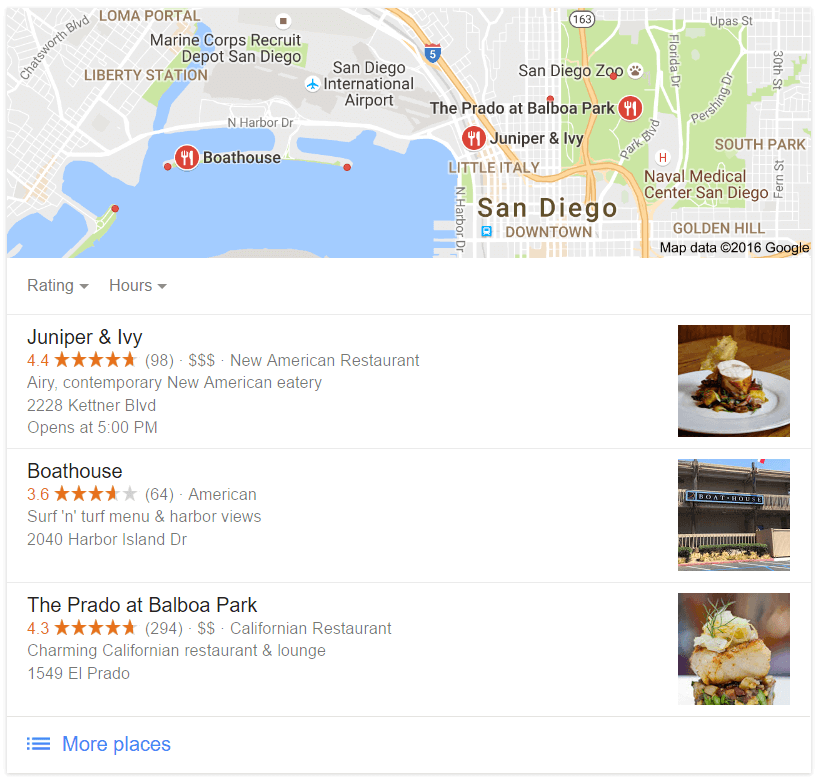 Star Ratings on Branded Local Searches