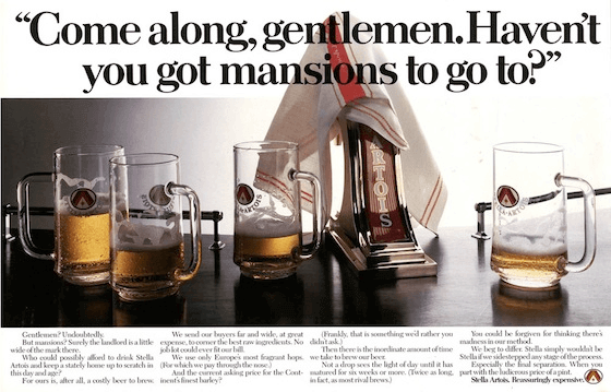 Old marketing materials (before rebranding) by Stella Artois.