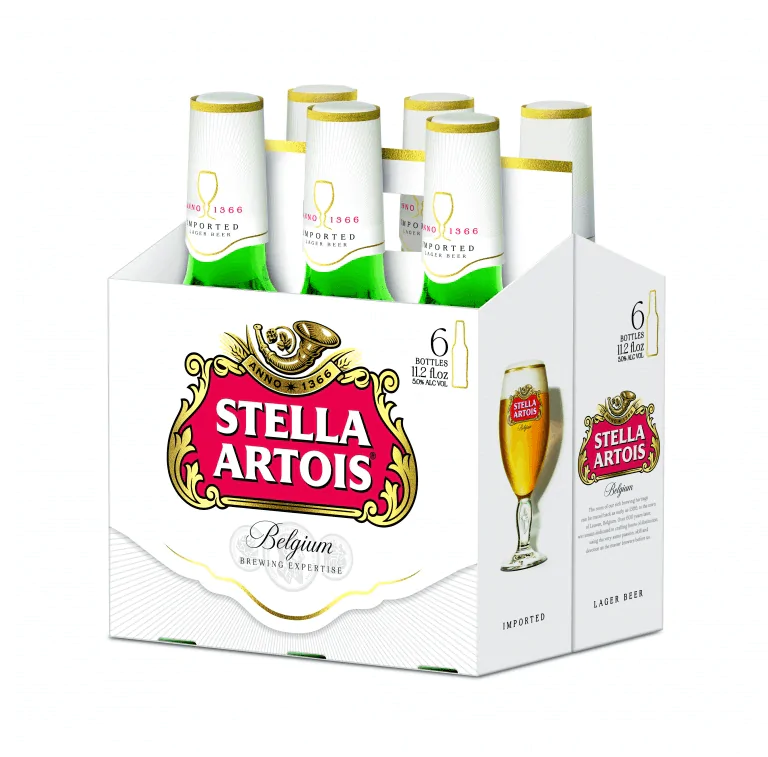 Cerveza Stella Artois.