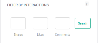 interactions filter of social media monitoring tool