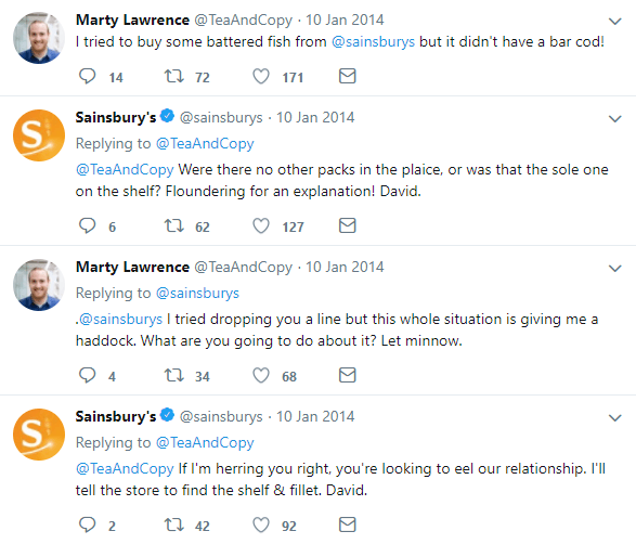 Fishy Sainsbury's: el intercambio más divertido de Twitter.