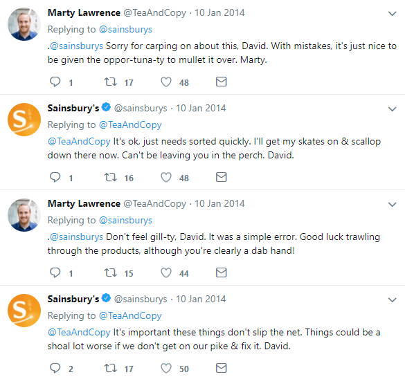 Fishy Sainsbury's - the funniest Twitter exchange ever.