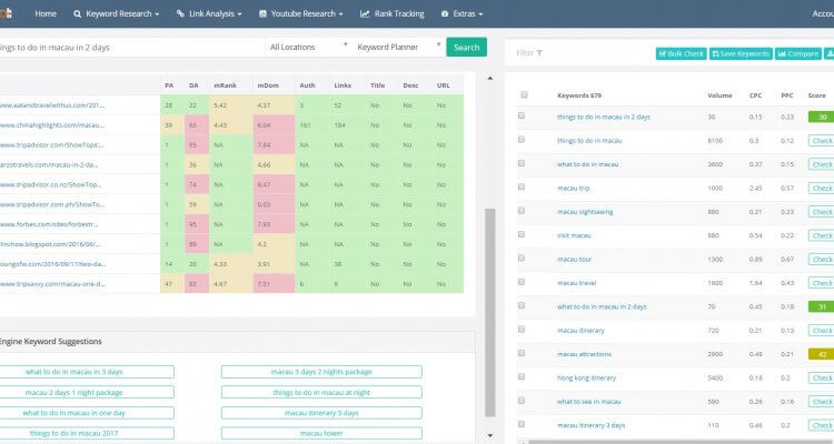 Página de KeySearch