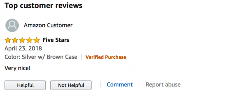 an amazon review