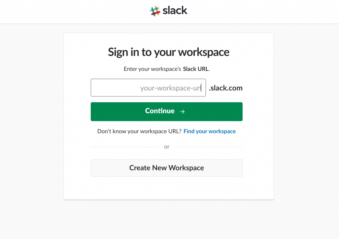 slack browser login