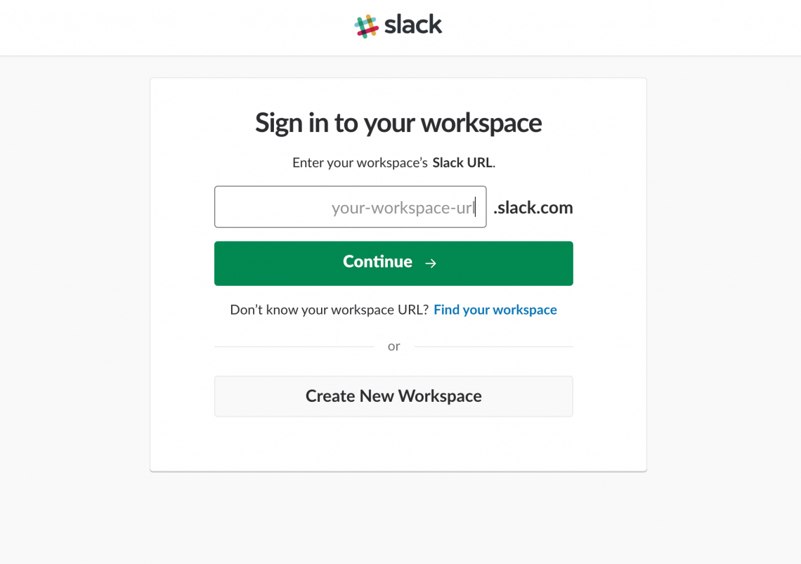 login slack