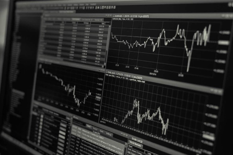 graphs showed on a screen