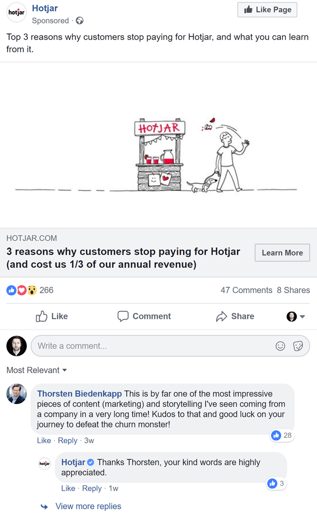 Hotjar Facebook Ad