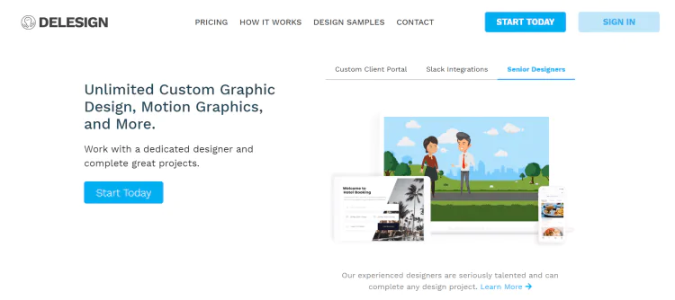 Print screen presenting the home page of Delesign , a service, which is offering a special discount for Black Friday and Cyber Monday.