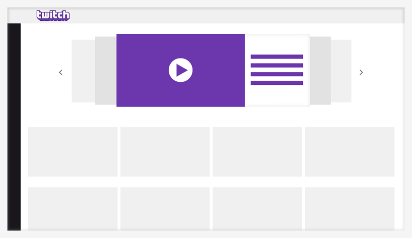 An image of Homepage Carousel unit from Twitch