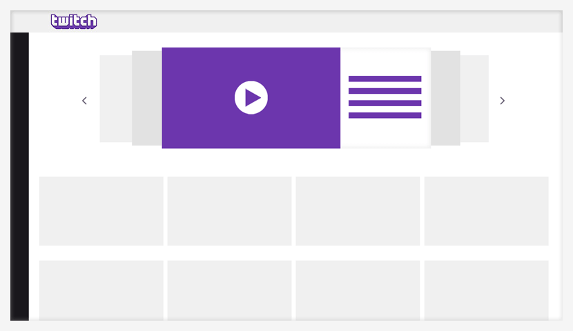 Una imagen de la unidad Homepage Carousel de Twitch