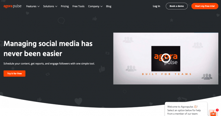 print screen from Agorapulse, a media monitoring tool