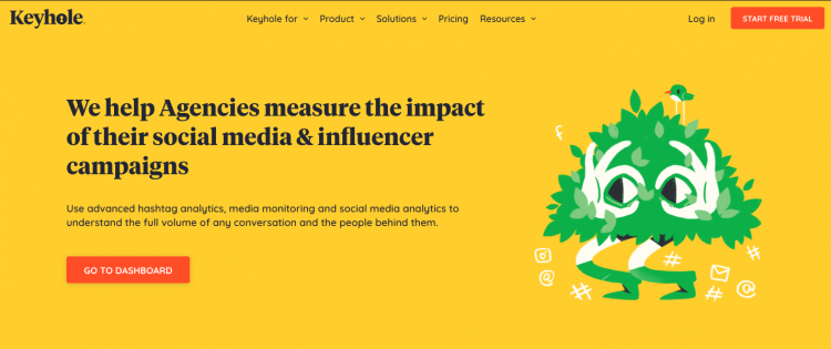 print screen from Keyhole, a media monitoring tool