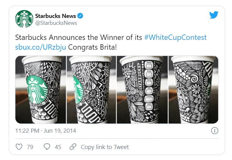 Starbucks' contest