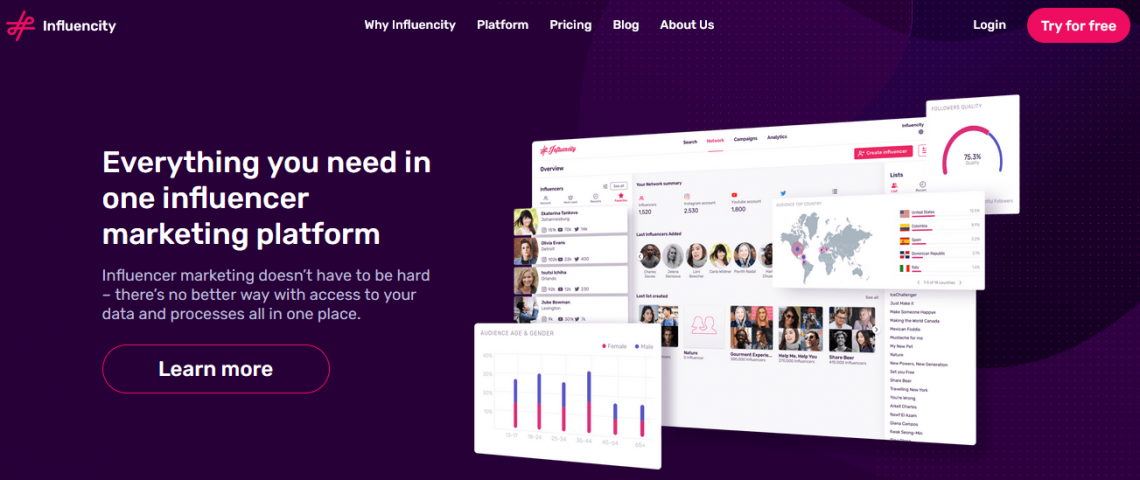 Influencify - Influencer marketing platform