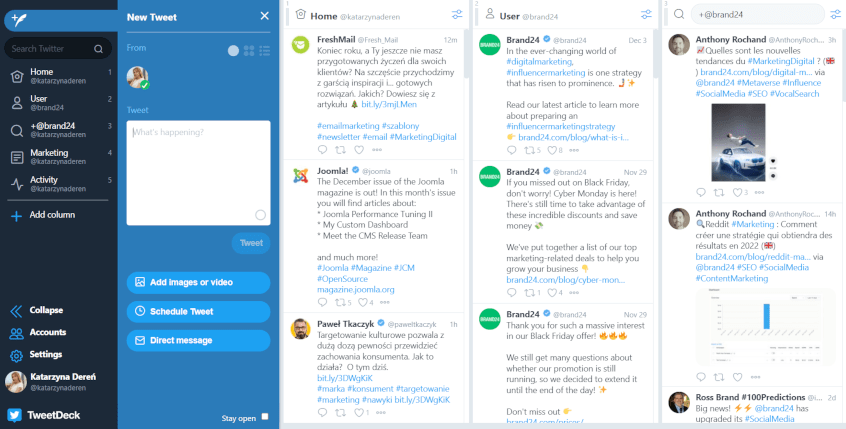 Tweetdeck - las mejores herramientas de marketing digital 2023