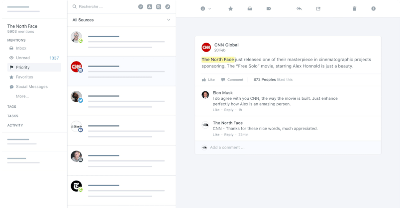 Mention - social media monitoring tool screenshot.