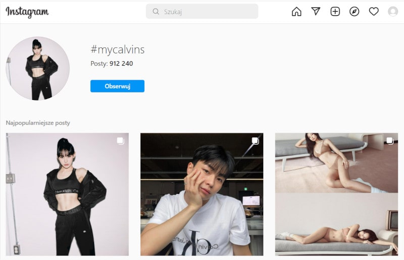 #MyCalvins en Instagram. 