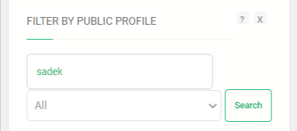 Public Profile Filter