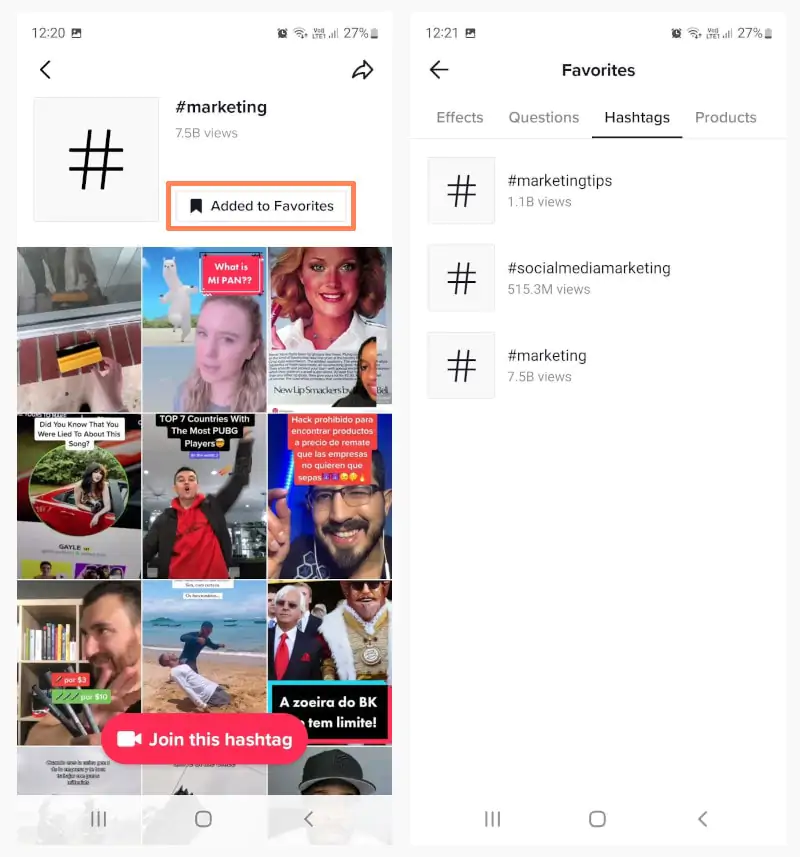 Cómo descubrir hashtags populares en TikTok