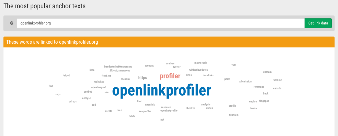 Anchor text checker in Open Link Profiler.