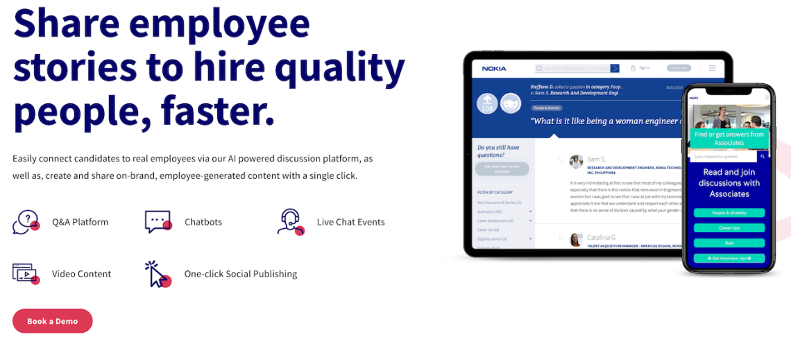 Pathmotion employer branding tool screenshot.