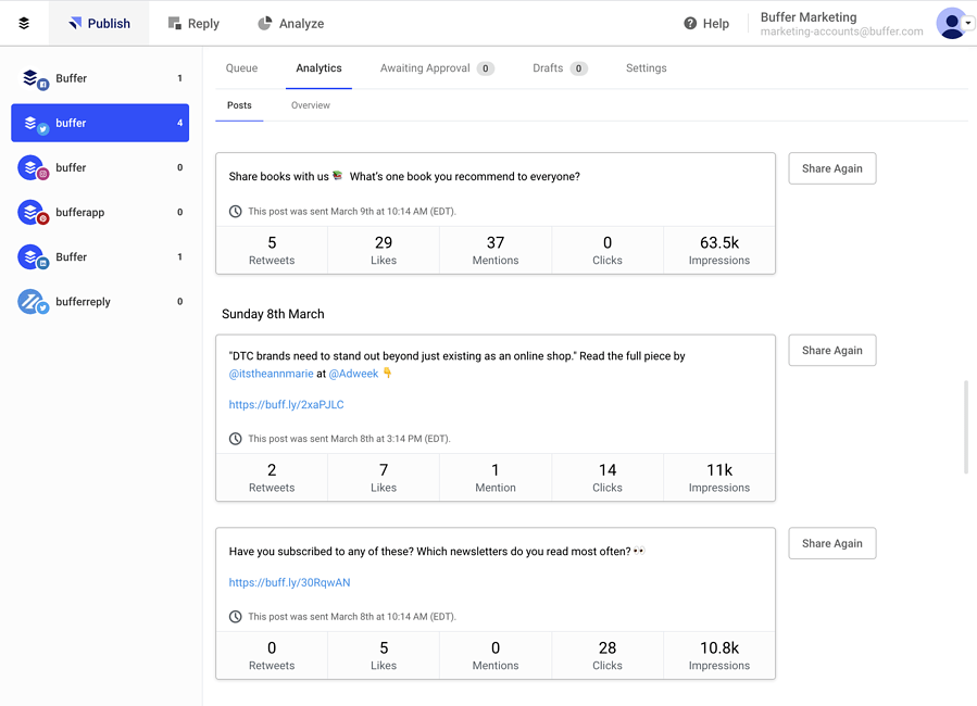 Buffer - Plataforma de gestión de redes sociales 