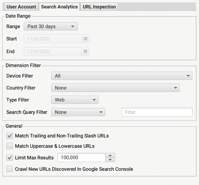 Crawl new URLs feature by Screaming Frog