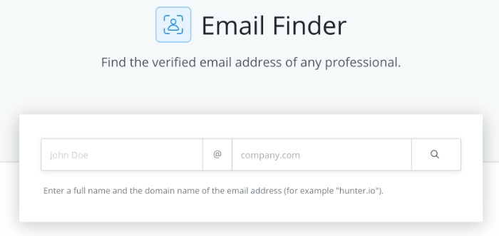 Email Finder by Hunter