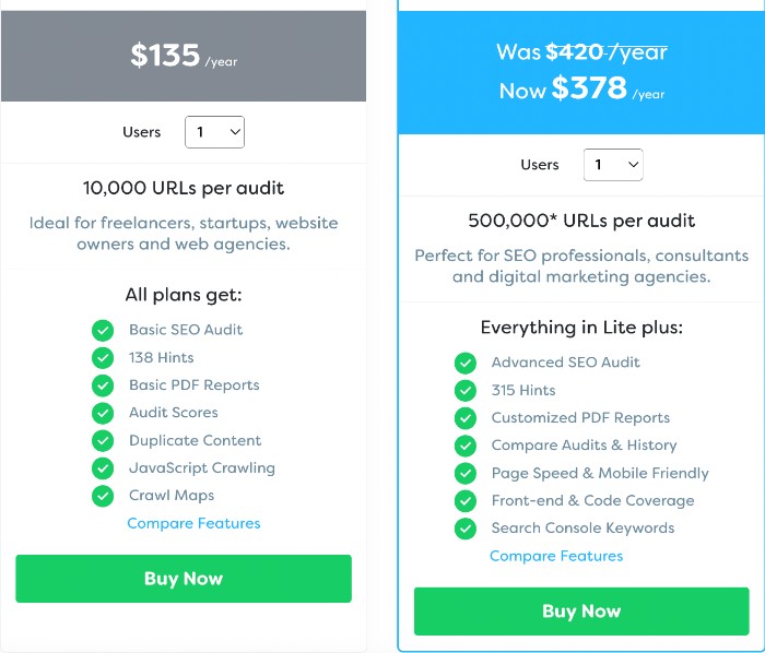 Sitebulb pricing