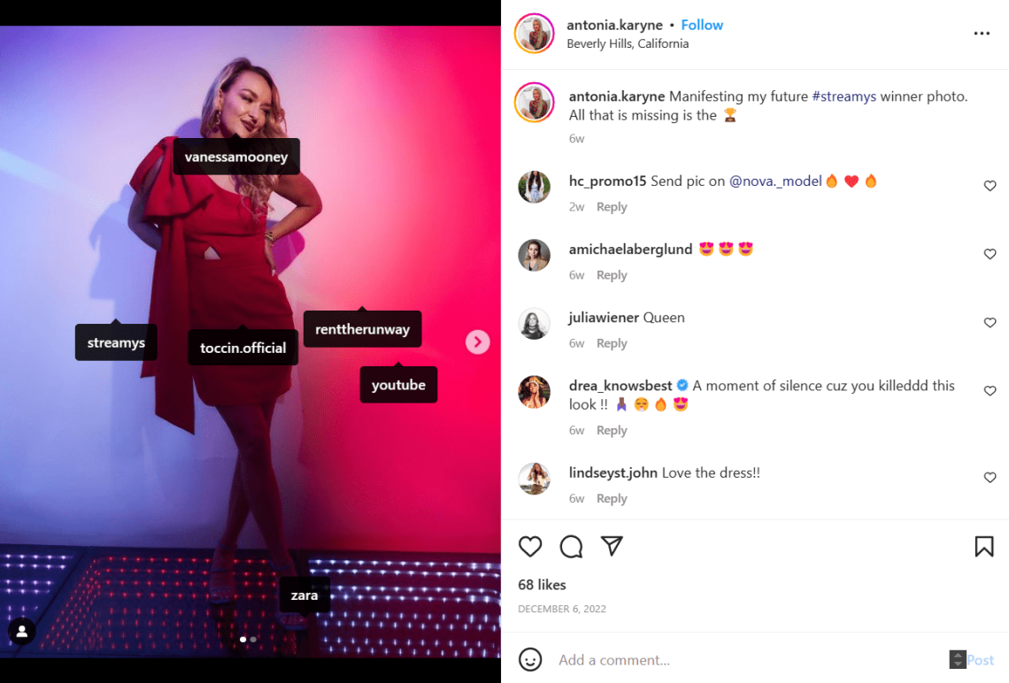 Antonia Karyne, influencer de Instagram y profesional del marketing