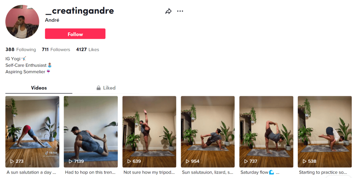 Andre - influencer de yoga