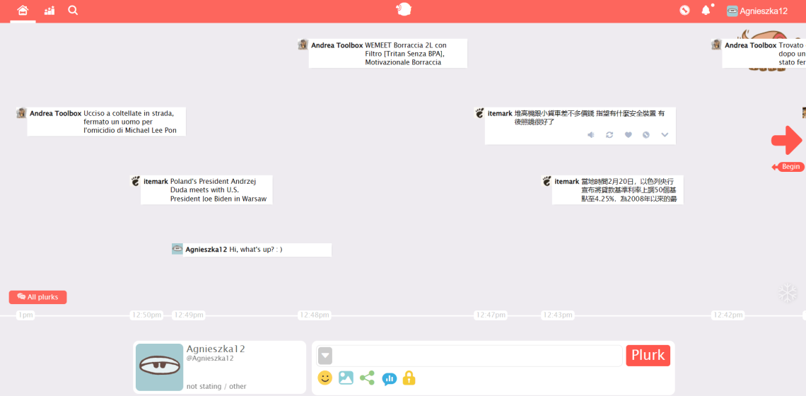 Plurk innovative dashboard