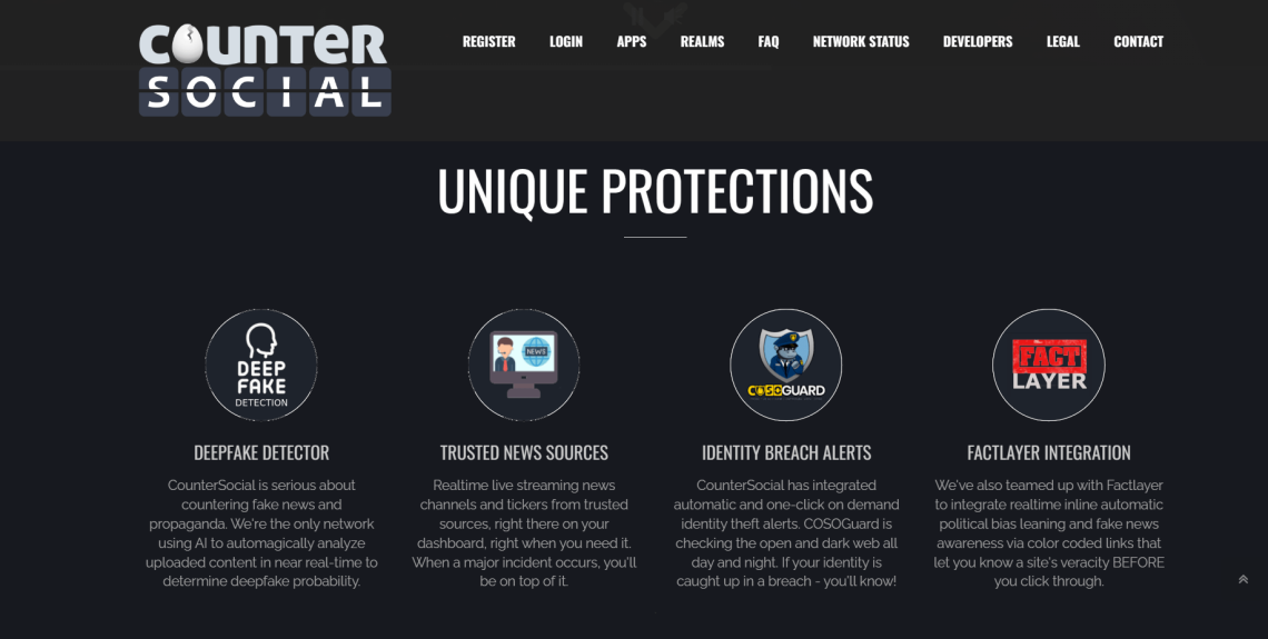 Counter Social user protections