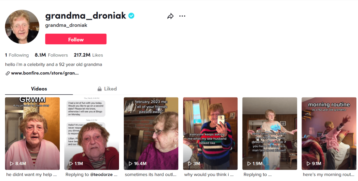 Grandma_droniak on TikTok