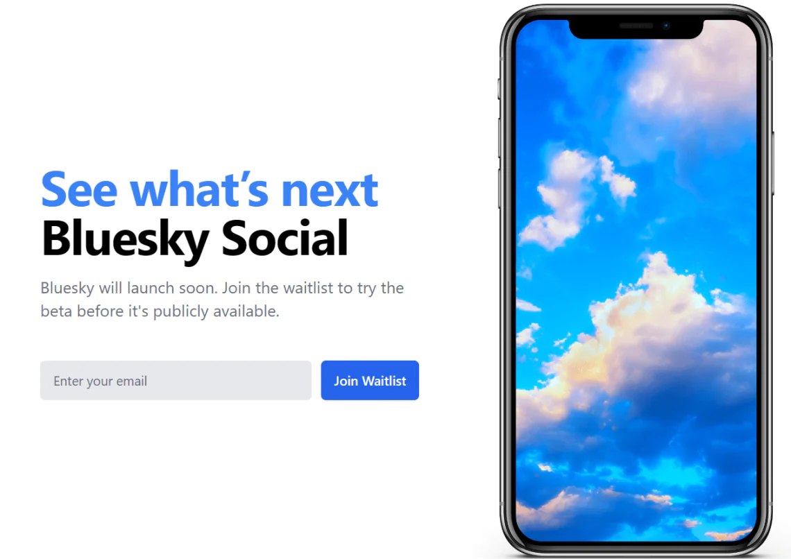 Bluesky Social website